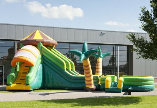 INFLATABLE JUNGLE SLIDE 15M